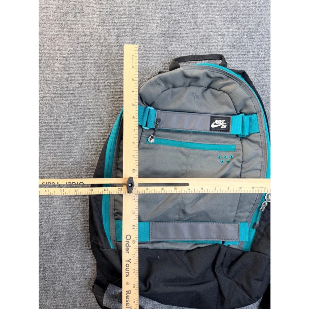 Nike SB Skateboard Backpack Grey Black Teal Streetwear Tactical Hiking Bag
